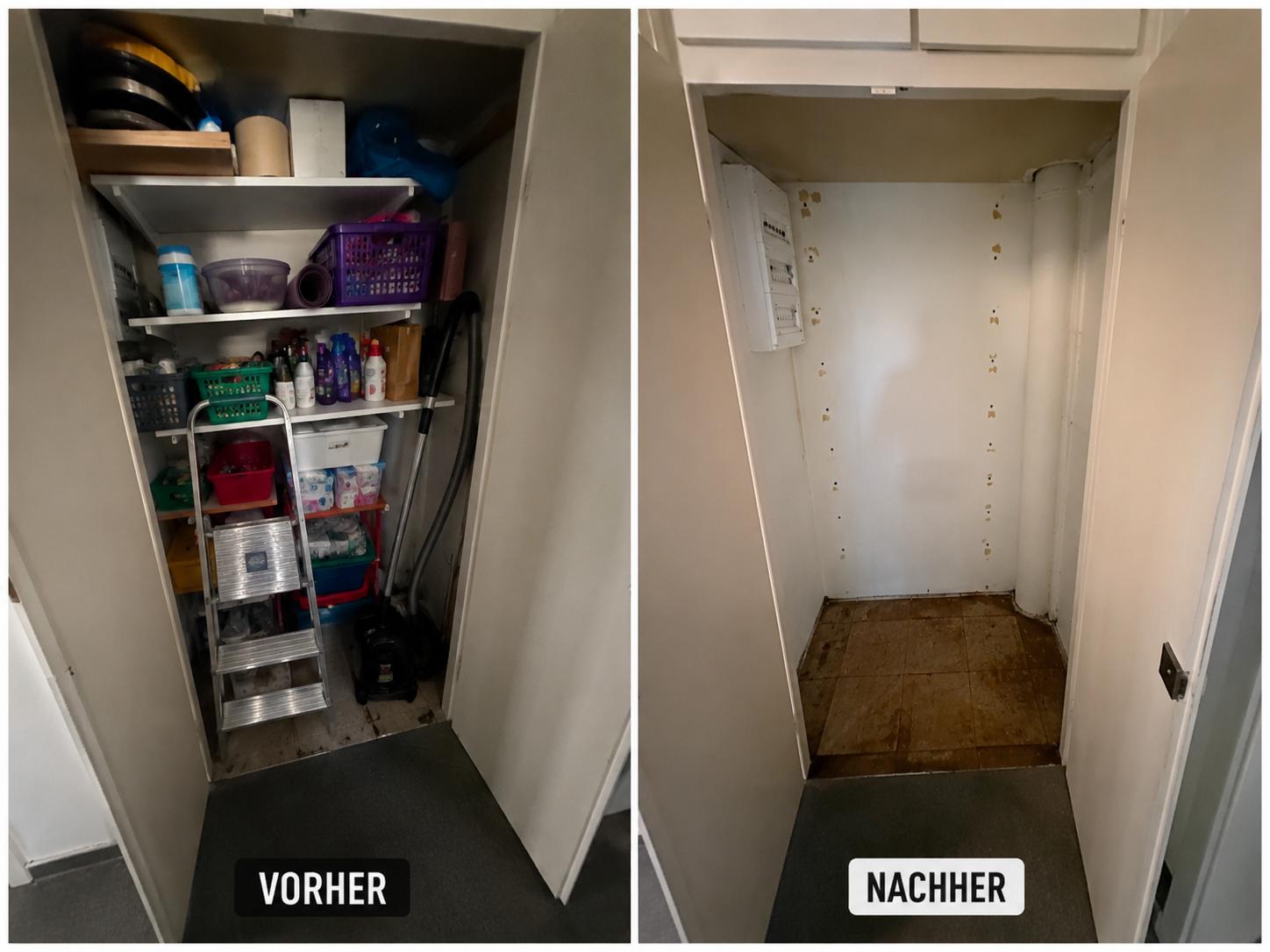 Abstellraum – Vorher & Nachher – Beispiel einer Entrümpelung von D&B Entrümpelung